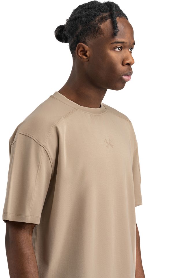 IDENTITY OVERSIZE TEE - CEMENT