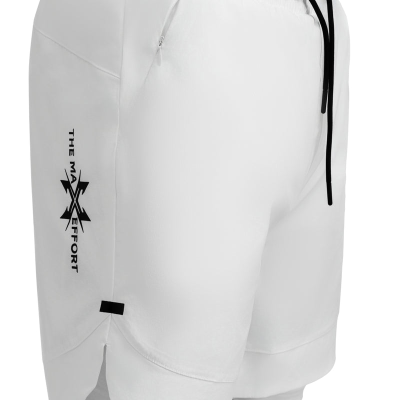 Identity Lined Short - Optic White