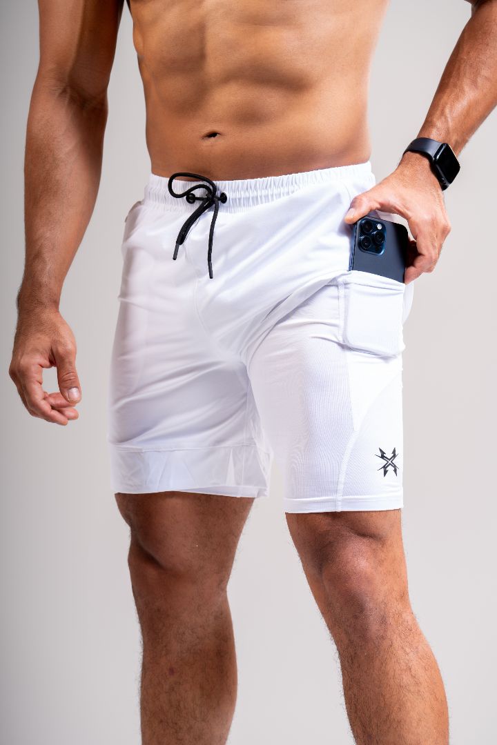 IDENTITY LINED ACTIVE SHORT - OPTIC WHITE