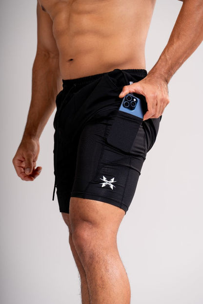 IDENTITY LINED ACTIVE SHORT - PROCESS BLACK C